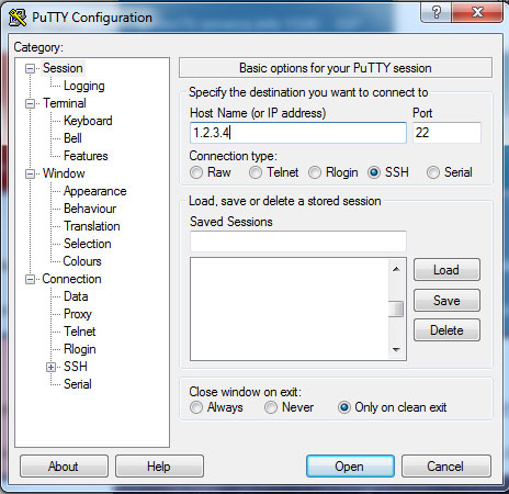 Вход на VDS, VPS, сервер через Putty